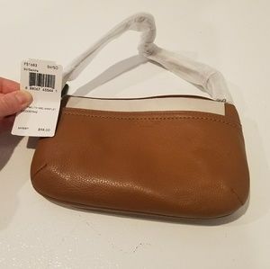 Tan Leather COACH Wristlet